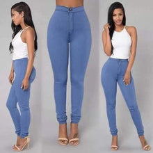 Load image into Gallery viewer, S-4XL High Waist Jean Women Summer Autumn Stretch Straight Black Jeans Vintage Pants 2021 Mom Slim Pencil Jeans High Quality