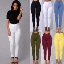 Load image into Gallery viewer, S-4XL High Waist Jean Women Summer Autumn Stretch Straight Black Jeans Vintage Pants 2021 Mom Slim Pencil Jeans High Quality