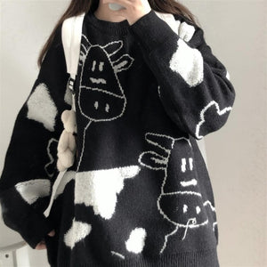 Nomikuma 2020 Autumn Winter Women Sweater Korean Love Heart Knitted Pullover Tops Causal Long Sleeve O-neck Pull Femme b037
