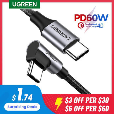 UGREEN USB Type C to USB C Cable for Samsung S9 S8 Plus PD 60W Fast Quick Charger 4.0 USB-C Cable for Macbook Pro Air USB Cord