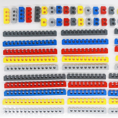 Technical Bricks with Hole Creative MOC Brick Pieces Train Car Crane Truck Accessories Parts Model DIY Building Block Compatible
