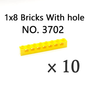 Technical Bricks with Hole Creative MOC Brick Pieces Train Car Crane Truck Accessories Parts Model DIY Building Block Compatible