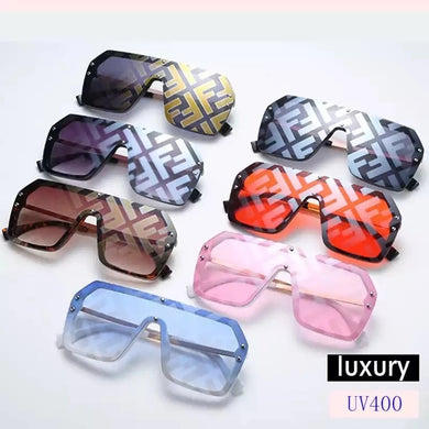 UV400 Fashion Square Trendy Shades Big Frame  Luxury Oversize Mirrored Gradient Men Women Sunglasses Oculos De Sol