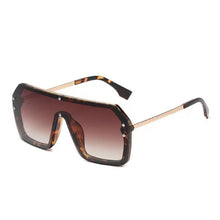 Load image into Gallery viewer, UV400 Fashion Square Trendy Shades Big Frame  Luxury Oversize Mirrored Gradient Men Women Sunglasses Oculos De Sol