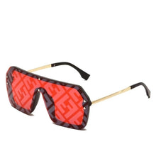 Load image into Gallery viewer, UV400 Fashion Square Trendy Shades Big Frame  Luxury Oversize Mirrored Gradient Men Women Sunglasses Oculos De Sol