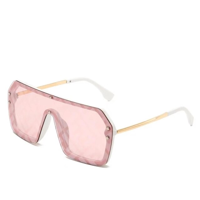 UV400 Fashion Square Trendy Shades Big Frame  Luxury Oversize Mirrored Gradient Men Women Sunglasses Oculos De Sol