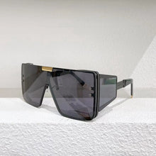 Load image into Gallery viewer, Super large frame yellow One-piece lens men&#39;s sunglasses WONDER BOY fashion women&#39;s metal-wrapped glasses