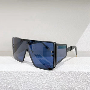 Super large frame yellow One-piece lens men's sunglasses WONDER BOY fashion women's metal-wrapped glasses