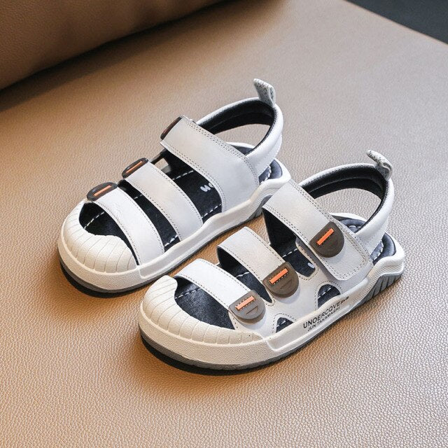 Children shoes Cowhide boy sandals Toddler summer 2021 new children's casual sandals girls shoes leather beach shoes
