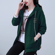 Load image into Gallery viewer, 2021 Spring Autumn Outerwear New Women Rose Red Jackets Loose Large Size Hooded Baseball Uniform Sports Jacket Female Coat