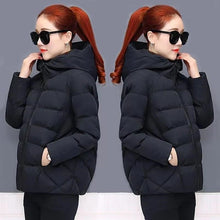 Load image into Gallery viewer, 2021 New Black Fashion Puffer Coats Winter Hooded Cotton Coat Loose Jackets Women Short Down Cotton Jacket Casual Female Outwear