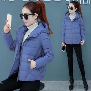2021 New Black Fashion Puffer Coats Winter Hooded Cotton Coat Loose Jackets Women Short Down Cotton Jacket Casual Female Outwear