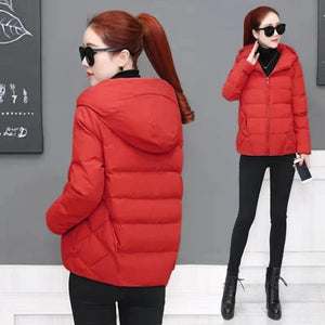 2021 New Black Fashion Puffer Coats Winter Hooded Cotton Coat Loose Jackets Women Short Down Cotton Jacket Casual Female Outwear