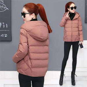 2021 New Black Fashion Puffer Coats Winter Hooded Cotton Coat Loose Jackets Women Short Down Cotton Jacket Casual Female Outwear