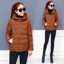 Load image into Gallery viewer, 2021 New Black Fashion Puffer Coats Winter Hooded Cotton Coat Loose Jackets Women Short Down Cotton Jacket Casual Female Outwear