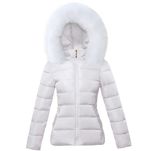 Big Fur 2021 New European Fashion White Women's Jacket Plus size 6XL Woman Parkas Female Warm Winter Coat Hooded Women Outerwear