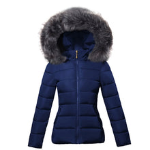 Load image into Gallery viewer, Big Fur 2021 New European Fashion White Women&#39;s Jacket Plus size 6XL Woman Parkas Female Warm Winter Coat Hooded Women Outerwear