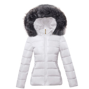 Big Fur 2021 New European Fashion White Women's Jacket Plus size 6XL Woman Parkas Female Warm Winter Coat Hooded Women Outerwear