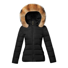 Load image into Gallery viewer, Big Fur 2021 New European Fashion White Women&#39;s Jacket Plus size 6XL Woman Parkas Female Warm Winter Coat Hooded Women Outerwear