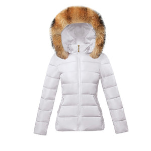 Big Fur 2021 New European Fashion White Women's Jacket Plus size 6XL Woman Parkas Female Warm Winter Coat Hooded Women Outerwear