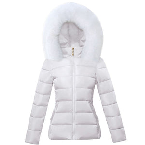 Big Fur 2021 New European Fashion White Women's Jacket Plus size 6XL Woman Parkas Female Warm Winter Coat Hooded Women Outerwear
