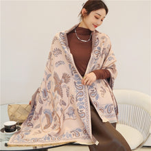 Load image into Gallery viewer, 2021 Women Winter Cashmere Pashmina Scarf Shawl Luxury Print Thick Warm Blanket Hijab Scarves Bufanda 180*65cm Headkerchief