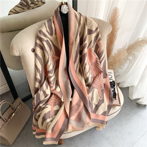 2021 Women Winter Cashmere Pashmina Scarf Shawl Luxury Print Thick Warm Blanket Hijab Scarves Bufanda 180*65cm Headkerchief