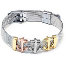 Load image into Gallery viewer, BRACE CODE Fashion Stainless Steel Mesh Bracelet Set Starry Zirconium Oxide Charm Bracelet Women Jewelry Gift Bracelet