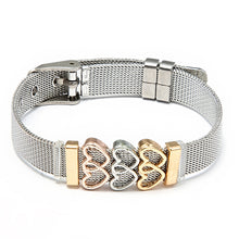 Load image into Gallery viewer, BRACE CODE Fashion Stainless Steel Mesh Bracelet Set Starry Zirconium Oxide Charm Bracelet Women Jewelry Gift Bracelet