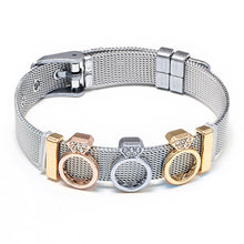 Load image into Gallery viewer, BRACE CODE Fashion Stainless Steel Mesh Bracelet Set Starry Zirconium Oxide Charm Bracelet Women Jewelry Gift Bracelet