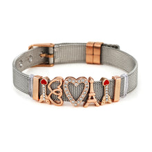 Load image into Gallery viewer, BRACE CODE Fashion Stainless Steel Mesh Bracelet Set Starry Zirconium Oxide Charm Bracelet Women Jewelry Gift Bracelet