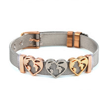 Load image into Gallery viewer, BRACE CODE Fashion Stainless Steel Mesh Bracelet Set Starry Zirconium Oxide Charm Bracelet Women Jewelry Gift Bracelet