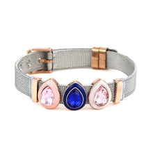 Load image into Gallery viewer, BRACE CODE Fashion Stainless Steel Mesh Bracelet Set Starry Zirconium Oxide Charm Bracelet Women Jewelry Gift Bracelet