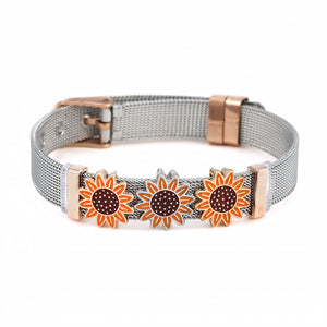 BRACE CODE Fashion Stainless Steel Mesh Bracelet Set Starry Zirconium Oxide Charm Bracelet Women Jewelry Gift Bracelet