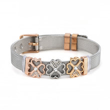 Load image into Gallery viewer, BRACE CODE Fashion Stainless Steel Mesh Bracelet Set Starry Zirconium Oxide Charm Bracelet Women Jewelry Gift Bracelet