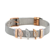 Load image into Gallery viewer, BRACE CODE Fashion Stainless Steel Mesh Bracelet Set Starry Zirconium Oxide Charm Bracelet Women Jewelry Gift Bracelet