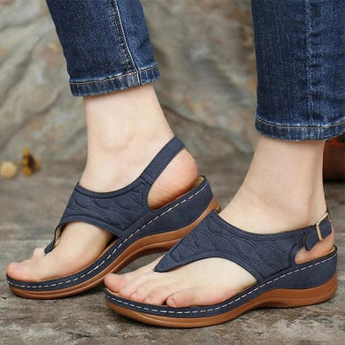 Women Sandals 2022 New Clip Toe Wedges Shoes For Women Summer Sandalias Mujer Beach Casual Heels Sandals Platform Flip Flops