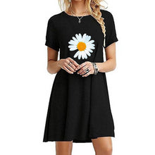 Load image into Gallery viewer, Trending Womens Round Neck Above Knee Length Dress Casual Sexy Printed Mini Dresses Summer Short Sleeve Cool Long T-shirt