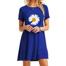 Load image into Gallery viewer, Trending Womens Round Neck Above Knee Length Dress Casual Sexy Printed Mini Dresses Summer Short Sleeve Cool Long T-shirt