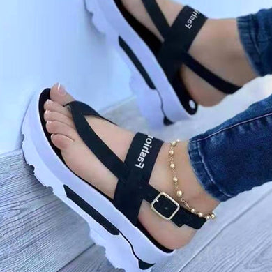 Women Summer Sandals Platform Slippers Ladies Sandals Wedge Solid Color Flip Flops Sandals Outdoor Casual Woman Roman Sandals