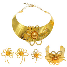 Load image into Gallery viewer, Latest Fashion Gold Plated Necklaces Italian Women Jewelry Sets Bracelets Rings Earrings Wedding Banquet Gifts H00203