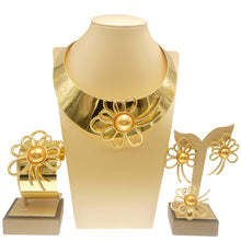 Load image into Gallery viewer, Latest Fashion Gold Plated Necklaces Italian Women Jewelry Sets Bracelets Rings Earrings Wedding Banquet Gifts H00203
