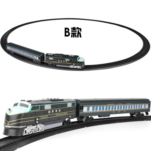 Electric Train Rail Car Track Toy Set Simulation Railway Model Children's Train High-speed Rail Boy Toy