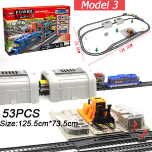 New Electric Train Children&#39;s Railway Set Model Train Toy For Kids Electric Rc Trains Set Railway Trains Toy Rails For Children