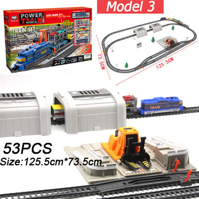 New Electric Train Children's Railway Set Model Train Toy For Kids Electric Rc Trains Set Railway Trains Toy Rails For Children