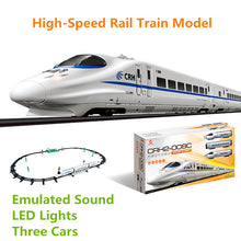 Load image into Gallery viewer, New High-Speed Rail Train Model Three Cars With Emulated Sound Electric Sound Light Train Model Puzzle Children&#39;s Toy Boy Gift