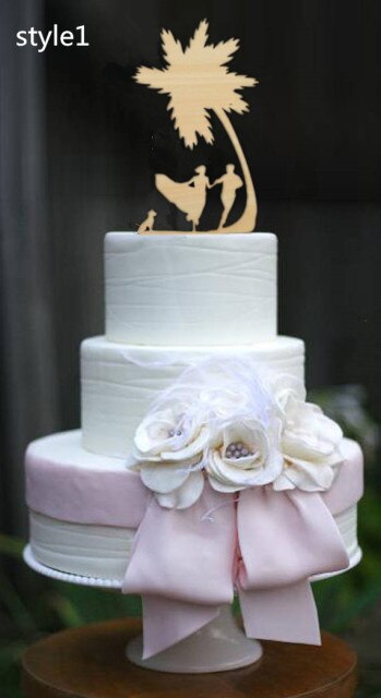 mixed style rustic wooden wedding cake topper bride and groom cake toppers mr mrs toppers with pet dog or cat 3pcs/lot